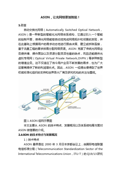 ASON，让光网络更加智能！