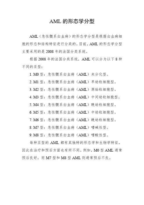 aml的形态学分型