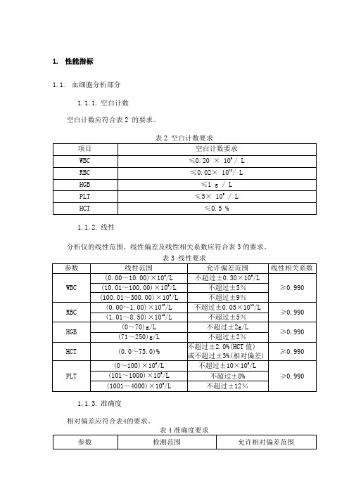 全自动血细胞分析仪产品技术要求帝迈生物