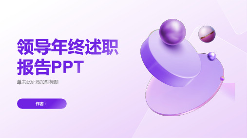 领导年终述职报告PPT