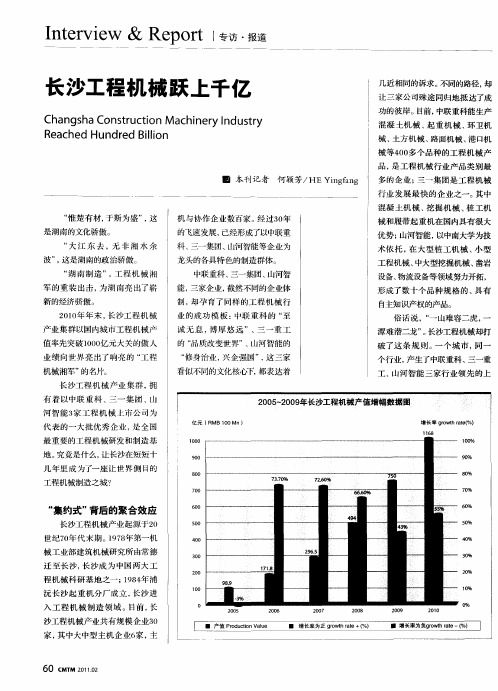 长沙工程机械跃上千亿