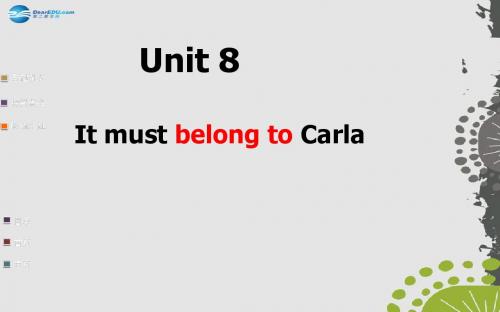 2014年秋九年级英语_Unit_8_It_must_belong复习课件