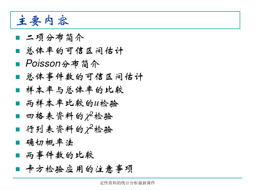 定性资料的统计分析最新课件