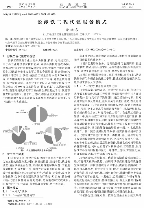 谈涉铁工程代建服务模式