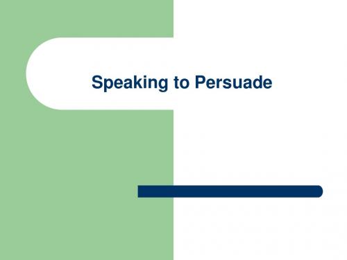 persuasive speech