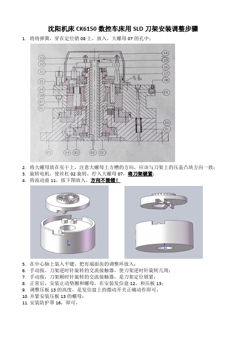 沈阳机床CK6150数控车床用SLD刀架安装调整步骤