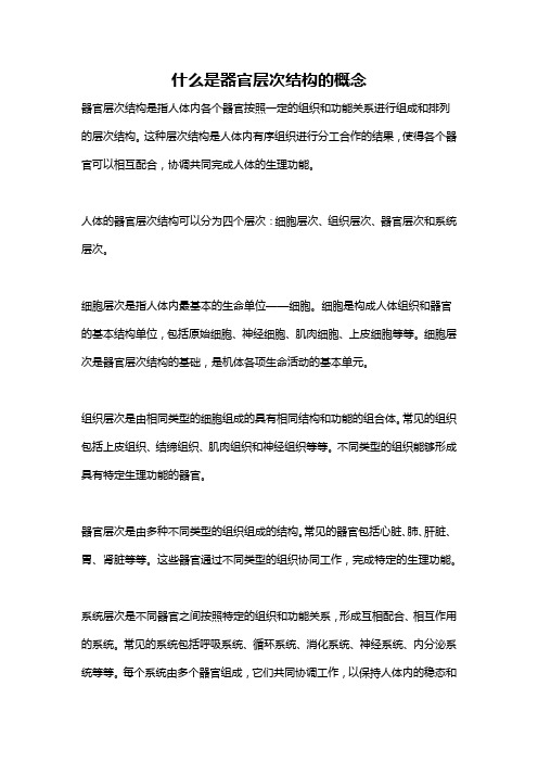 什么是器官层次结构的概念