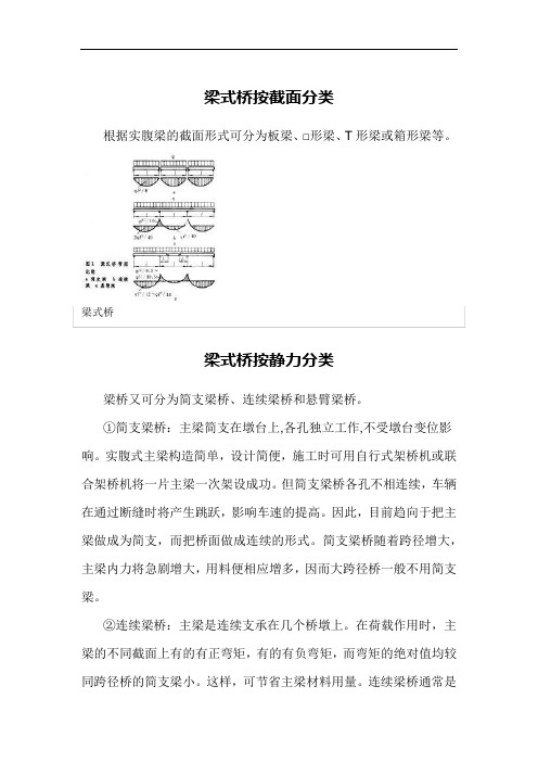 梁式桥按截面分类