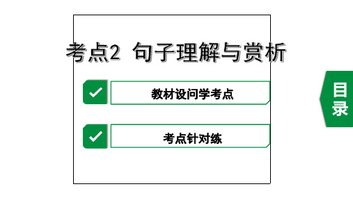 2020年重庆中考语文记叙文阅读复习考点2  句子理解与赏析