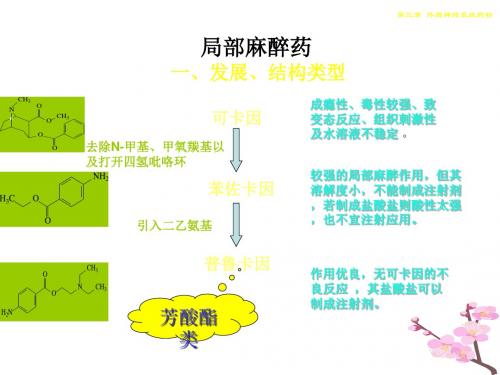 2014年执业药师考前培训《药物化学》局部麻醉药.