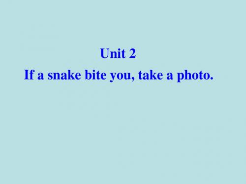 外研八下第四模块UnitUnit 2If a snake bite you, take a photo