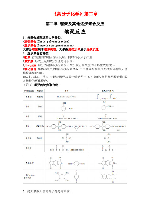 《高分子化学》第二章知识点