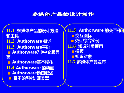 多媒体产品的设计制作--Authorware解析