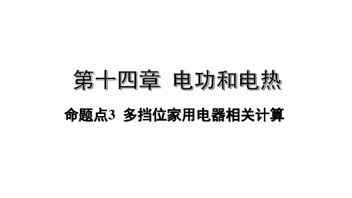 命题点3 多挡位家用电器相关计算