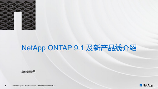 NetApp ONTAP 9.1以及最新一代存储硬件