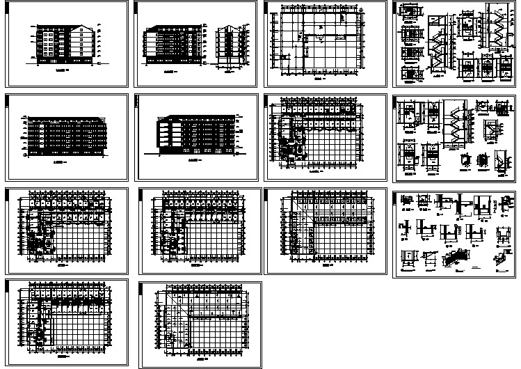 某地多层宿舍建筑CAD设计施工图