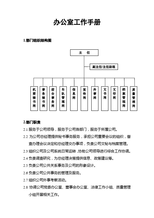 公司办公室工作手册实用手册