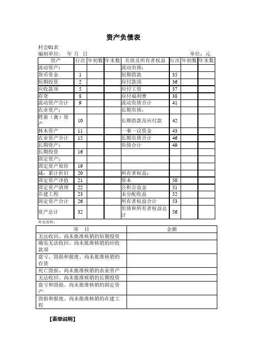 -《资产负债表(适用执行村集体经济组织会计制度的单位)》