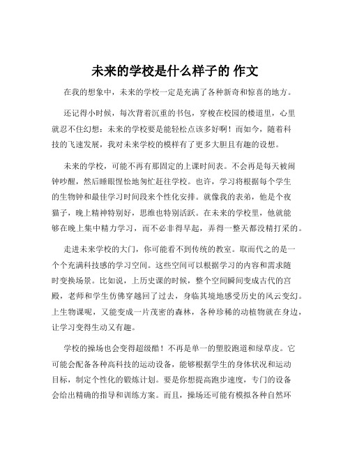 未来的学校是什么样子的 作文