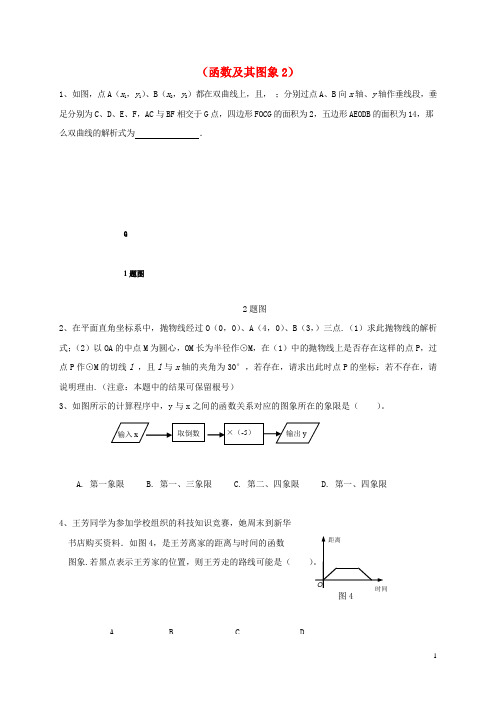 山东省龙口市兰高镇2018中考数学一轮复习 习题分类汇编六(函数及其图象2)(无答案) 鲁教版