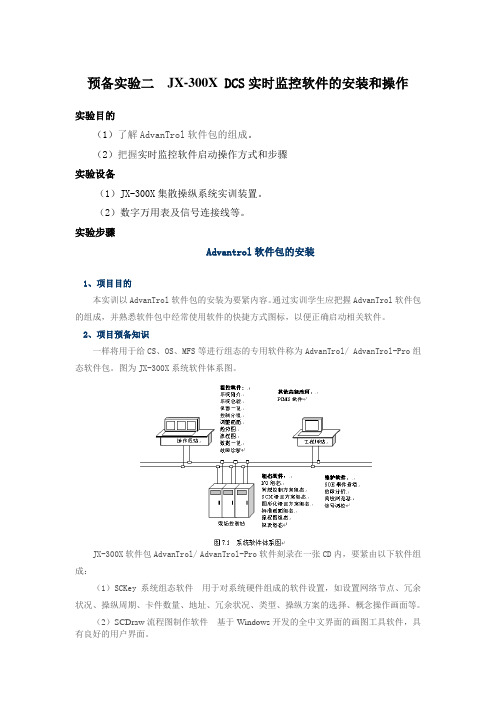 预备实验二DCS实时监控软件的安装和操作