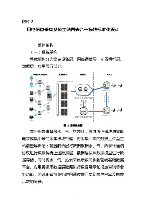 用电信息采集系统主站四表合一模块标准化设计