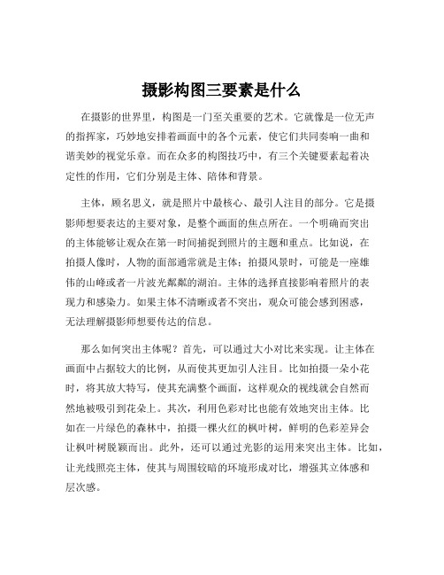 摄影构图三要素是什么