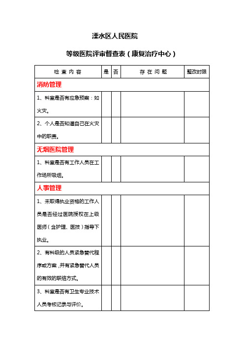 督查表格(康复)