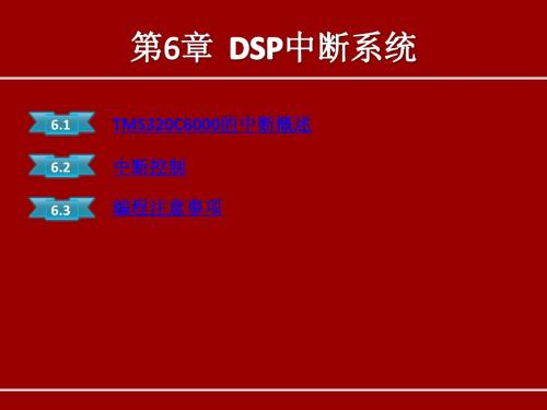 第6章  DSP中断系统