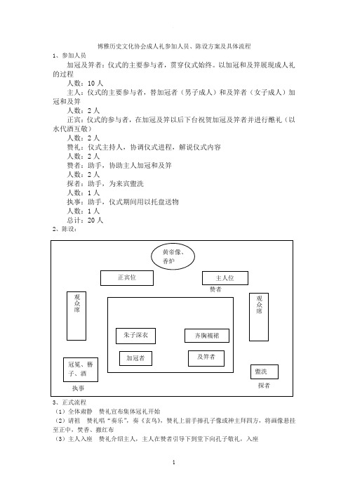 成人礼仪式流程