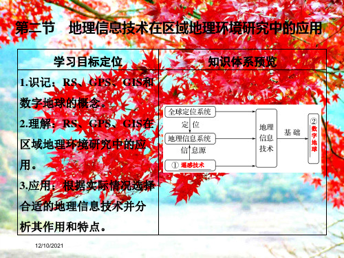 高考地理第十三章地理环境与区域发展第二节地理信息技术在区域地理环境研究中的应用