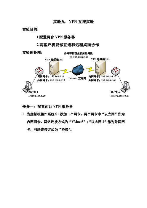windows2003服务器VPN配置详解(网段对网段)