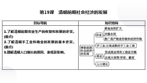 第19课 清朝前期社会经济的发展