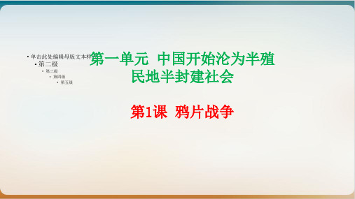 部编教材八年级历史上册 鸦片战争 课件