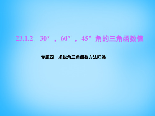 【最新沪科版精选】沪科初中数学九上《23.1 锐角的三角函数》PPT课件 (6).ppt