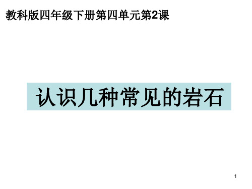 教科版四年级科学下册认识几种常见的岩石ppt课件