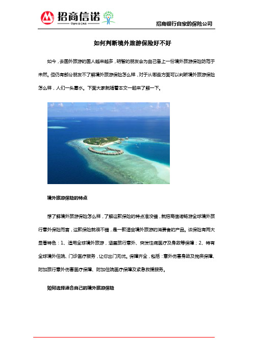 如何判断境外旅游保险好不好
