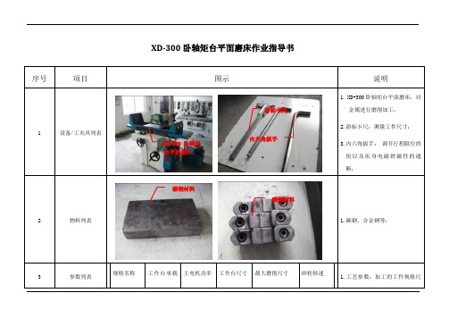 卧轴矩台平面磨床作业指导书