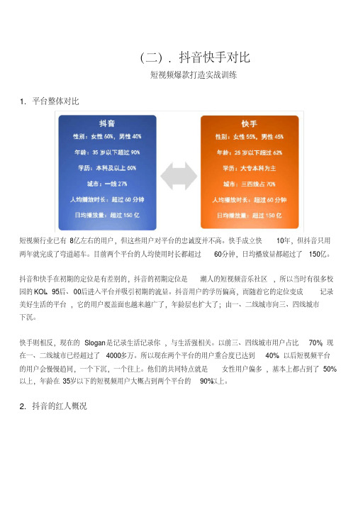 抖音和快手的推荐策略对比分析【短视频干货】(2020年最新)