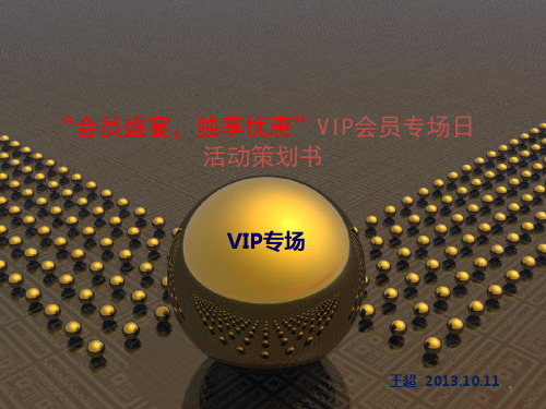 VIP专场促销活动方案ppt课件