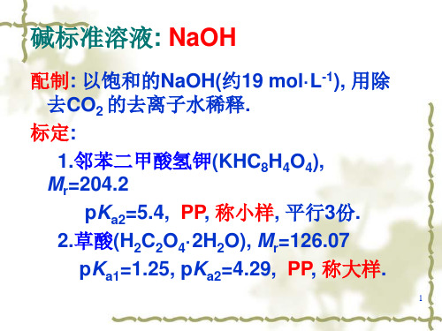 酸碱滴定法的应用酸碱标准溶液的配制与标定