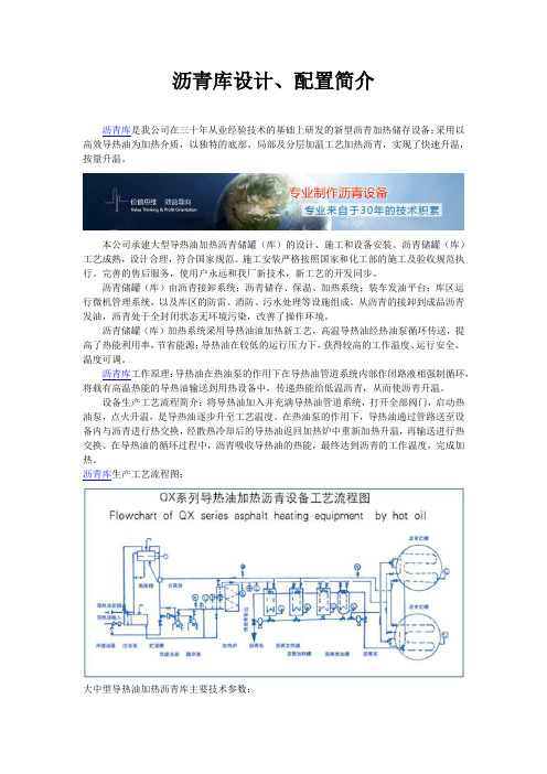 沥青库设计、配置简介