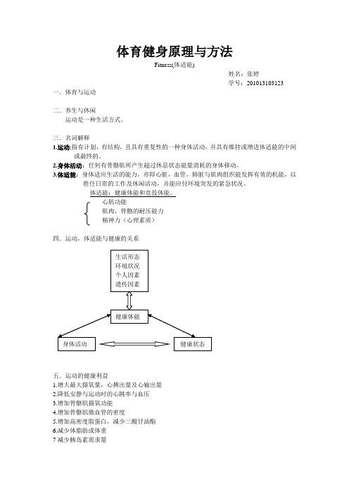 体育健身原理与方法