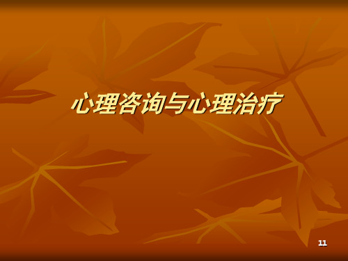 心理咨询治疗一二三章ppt课件