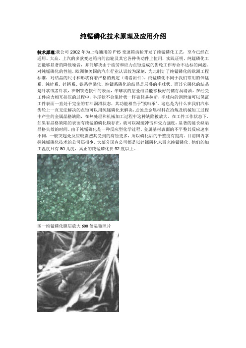 纯锰磷化技术原理及应用介绍