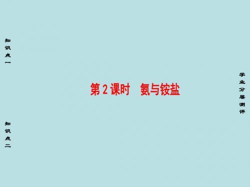 课堂新坐标2016_2017学年高中化学第3章自然界中的元素第2节氮的循环第2课时氨与铵盐课件