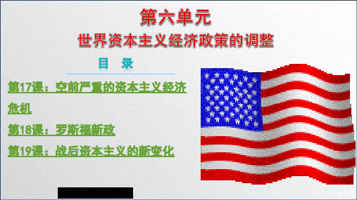 高中历史人教版必修二第六单元单元总结(世界资本主义经济政策的调整)课件