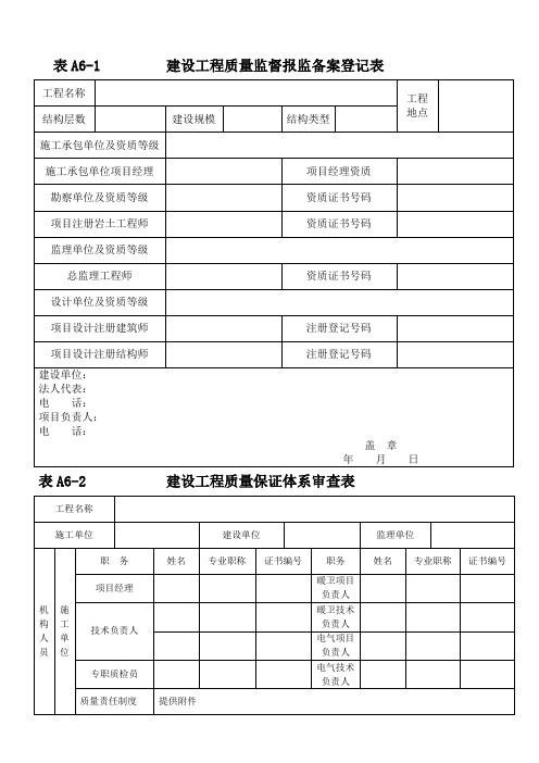 河北建筑工程竣工验收表格