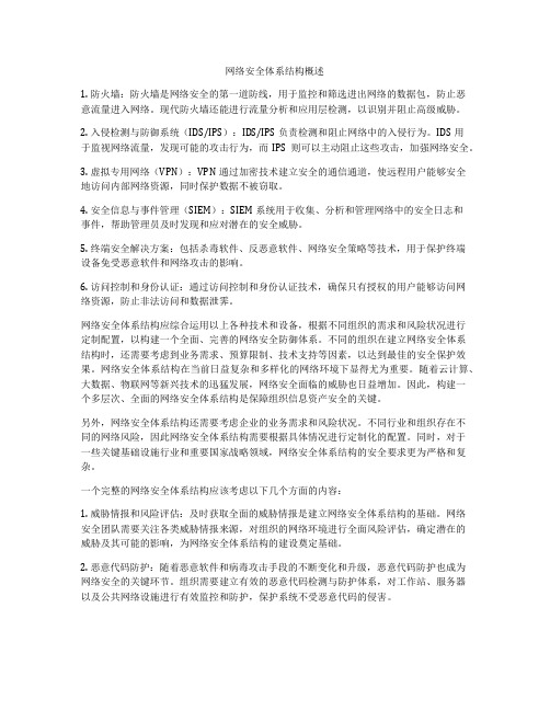 网络安全体系结构概述