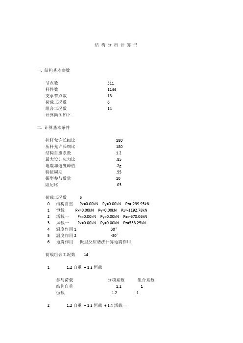 风雨操场网架结构计算书(1)